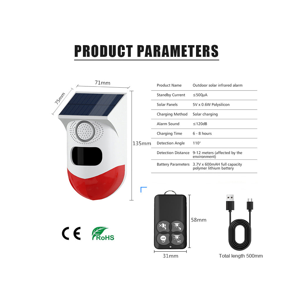 Solar Motion Sensor Alarm