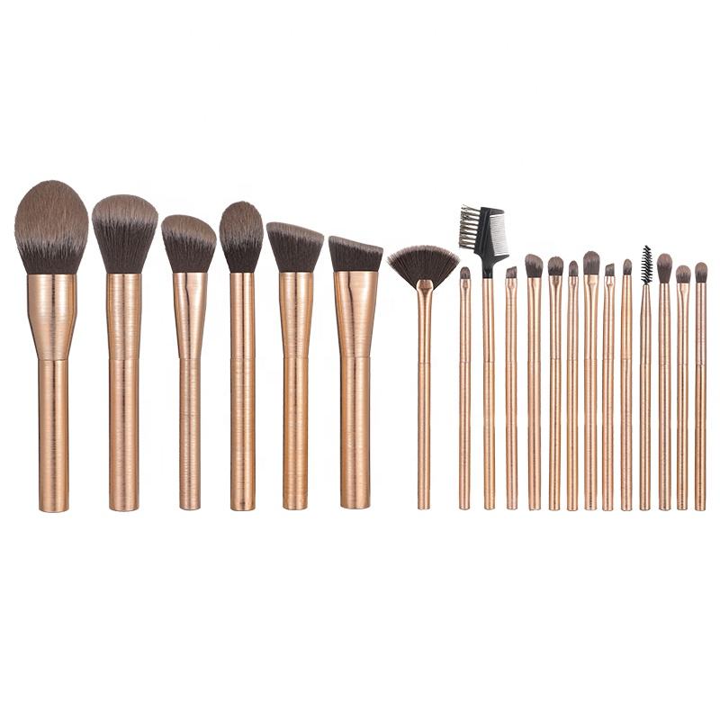 Unique Luxury Gold Handle Fluffy Makeup Brush Set